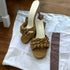 Tan Barbed Heels - cunei